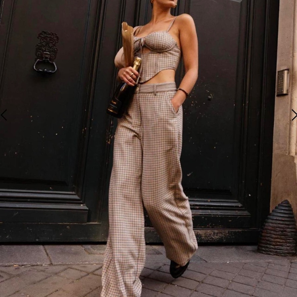 Jagger and Stone houndstooth wide leg pants